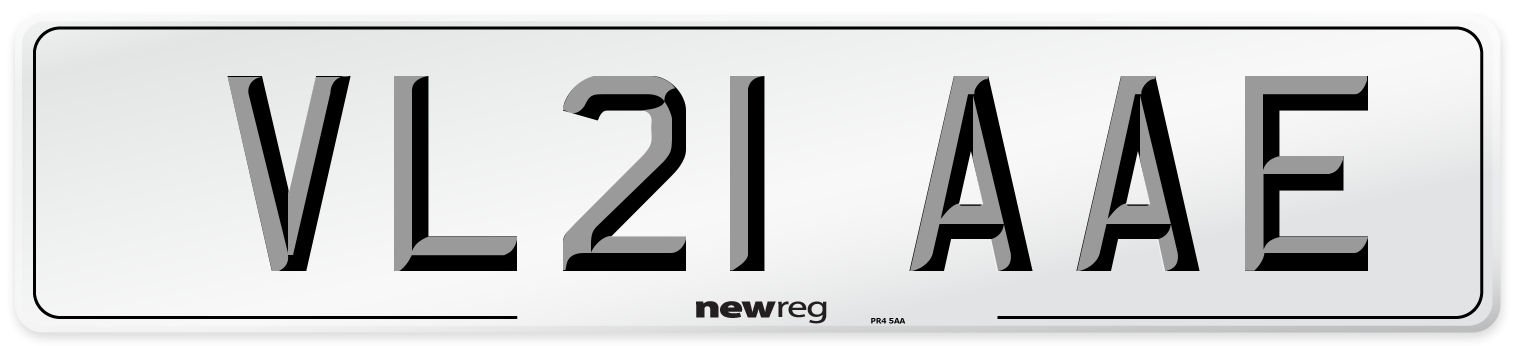 VL21 AAE Number Plate from New Reg